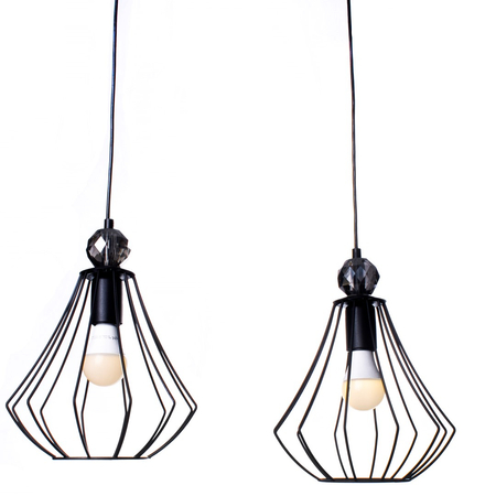 Milagro - Lampa wisząca JEWEL BLACK 3xE27