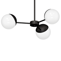 Milagro - Żyrandol SFERA BLACK 3xE14