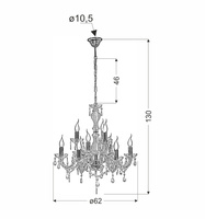 Candellux - Maria Teresa Lampa Wisząca 9X40W E14 Złoty