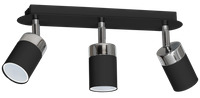 Milagro - Lampa sufitowa JOKER BLACK/CHROME 3xGU10