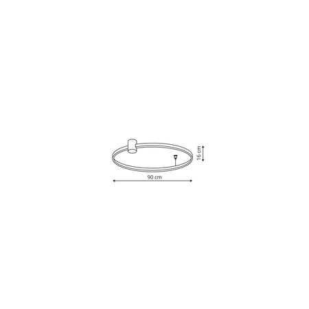 Plafon Ring L czarny LED CCT