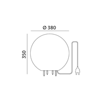 Lampa ogrodowa GARDEN BALL L 1xE27 IP65 Kobi