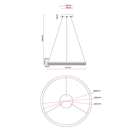 Lampa wisząca Midway Cristal Triangle złoto - transparentna LED CCT