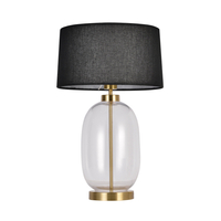 Lampa stołowa Amur czarno - transparentna 1xE27