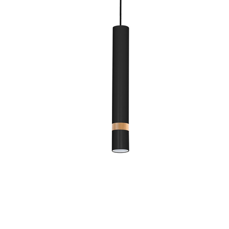 Milagro - Lampa wisząca JOKER BLACK/WOOD 3xGU10