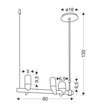 LAMPA WISZĄCA SAKAI 3 CZARNY ZŁOTY