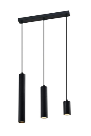 Candellux - Tubo Lampa Wisząca Czarny 3X25W Gu10 Klosz Mix Czarny