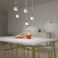 Milagro - Lampa wisząca ARENA WHITE/GOLD 5xGX53