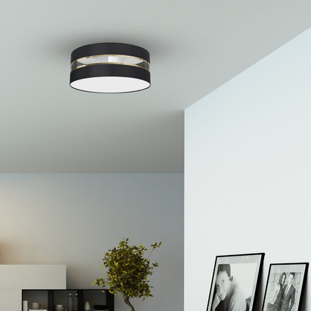 Milagro - Lampa Sufitowa ULTIMO BLACK 3xE27 Ø50cm