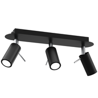 Milagro - Lampa sufitowa PRESTON BLACK/CHROME 3x mini GU10