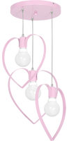 Milagro - Lampa wisząca AMORE PINK 3xE27