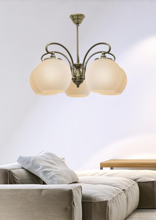 Candellux - Orbit Lampa Wisząca 5X60W E27 Patynowa Miedź