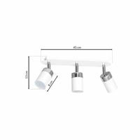 Lampa sufitowa Joker 3xGU10 Biały/Chrom