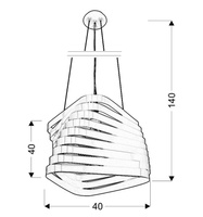 BIZO LAMPA WISZĄCA 1X60W E27 38CM BIAŁY