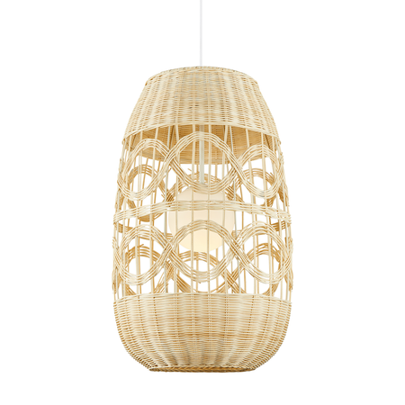 Milagro - Lampa wisząca ARONA NATURAL 1xE14 fi 400