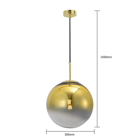 Lampa wisząca Palla złota 1xE14