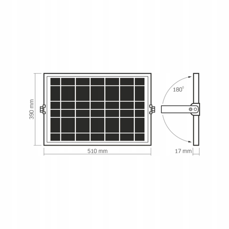 Naświetlacz LED Halogen Solarny 3740Lm Akumulator Panel Słoneczny VL-FSO5-3005