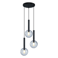Milagro - Lampa wisząca NIKO BLACK 3xG9