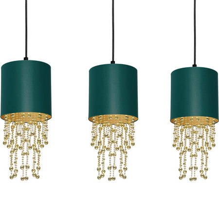 Milagro - Lampa wisząca ALMERIA GREEN/GOLD 3xE27
