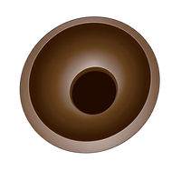 Plafon COCO 40 cm coffee LED