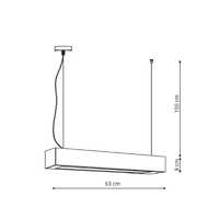 Lampa wisząca Ibros biała 18W IP20 LED CCT