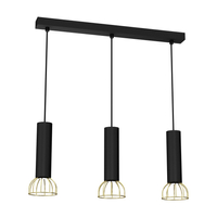 Milagro - Lampa wisząca DANTE Black/Gold 3x mini GU10