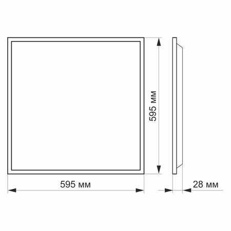 Panel plafon kaseton podtynkowy LED Videx 60x60 40W 4000K 4400lm VLE-PB404W