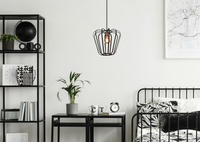 Jonas lampa wisząca miedziany 1x40w e27 klosz czarny