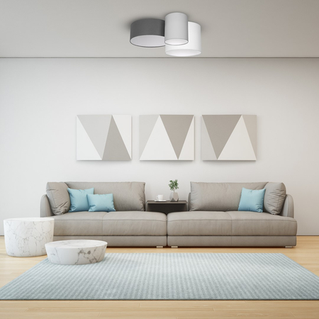 Milagro - Lampa sufitowa STAN GREY 3xE27