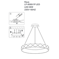 Lampa wisząca Reus różowe złoto LED 4000K