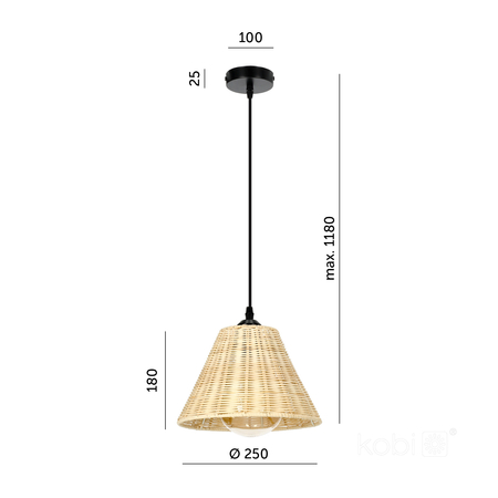 Lampa wisząca BOHO RONDA 1xE27 Kobi Design