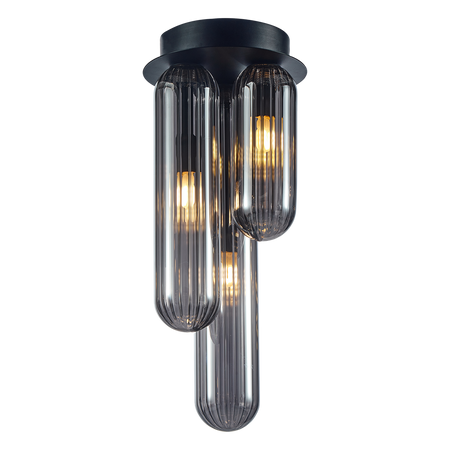 Milagro - Lampa sufitowa PAX BLACK 3xG9