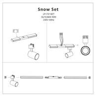 Reflektor Snow 3F czarny 1xGU10