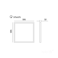 Panel LED CAPRI G2 25-36-40W 60x60 3CCT IP44 UGR<19 Kobi Pro