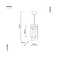 Milagro - Lampa Wisząca LYNX 12xE14