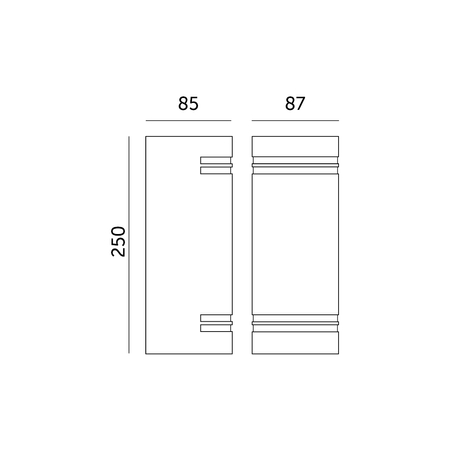 Kinkiet ogrodowy QUAZAR 7 2xGU10 IP44 czarny Kobi