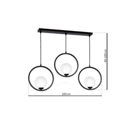Milagro - Lampa wisząca BOSTON 3xE14