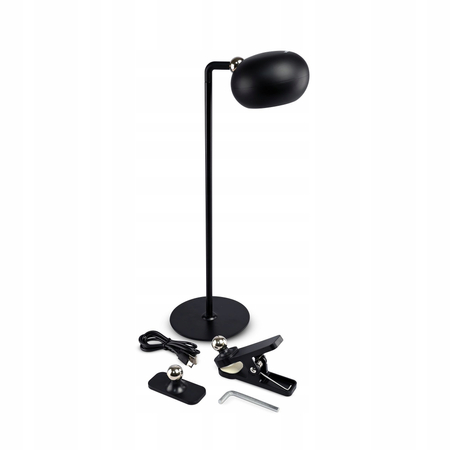 Lampka Biurkowa LED Ładowalna VIDEX 300 Lumenów Akumulator 1800mAh Czarna VLE-TF18B
