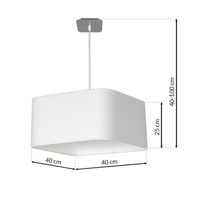 Milagro - Lampa wisząca NAPOLI WHITE/CHROME 1xE27
