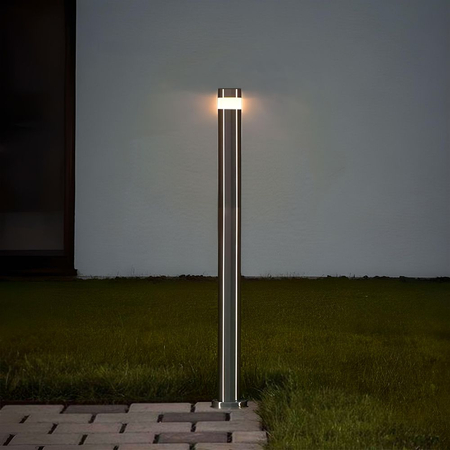 Oprawa ogrodowa słupek LED chrom 3W IP54 2700K 80cm