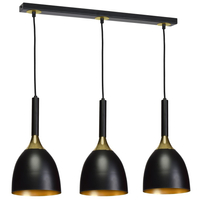 Milagro - Lampa wisząca CLARK BLACK/GOLD 3xE27