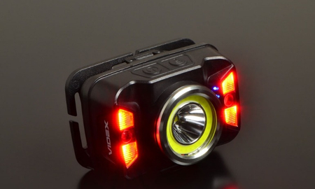 Latarka czołowa LED 5W + COB IP65 czujnik ruchu