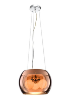 GEMO LAMPA WISZĄCA 30 3X40W G9 SZKLANY ZŁOTY