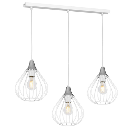 Milagro - Lampa wisząca KANE WHITE 3xE27