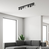 Milagro - Lampa sufitowa PICO BLACK 6xGU10