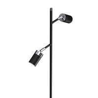 Milagro - Lampa podłogowa JOKER BLACK/CHROME 2xGU10