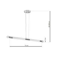Milagro - Lampa wisząca BASTONE WHITE / CHROME 2xE14