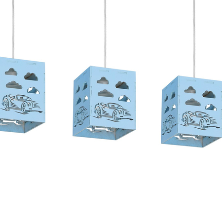 Milagro - Lampa wisząca RALLY BLUE 3xE27 60W
