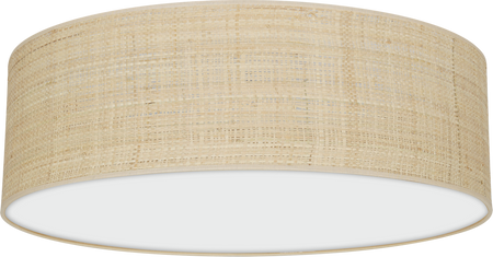 Milagro - Lampa sufitowa MARSHALL WHITE / RATTAN 3xE27