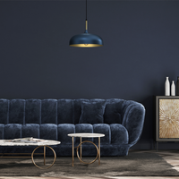 Lampa wisząca LINCOLN BLUE/GOLD 1xE27 35cm